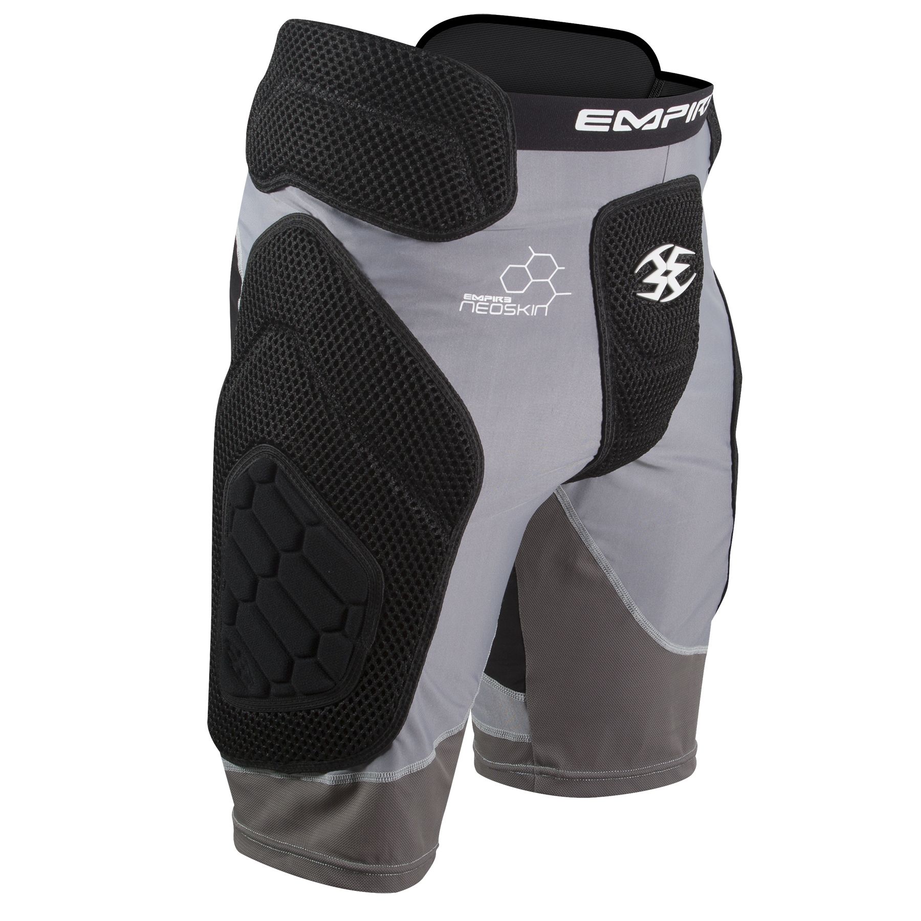 Empire 2015 NeoSkin Paintball Slider Shorts - Black / Grey - Image 2