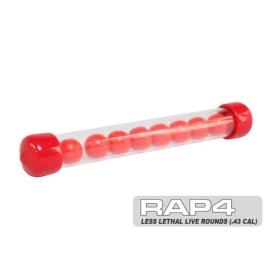 Peppershot Live Agent Rounds - 43 Cal (Tube of 10)