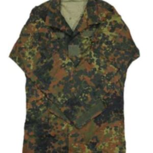 BDU Concealed Front Button Up Jacket - German Flecktarn Military Camo
