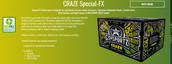 GI Sportz CRAZE .50 Caliber Glow in The Dark UV Paintballs (4000 ct.) - Image 4