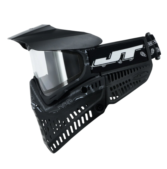 JT Bandana Series Proflex Paintball Mask - Black w/ Clear Thermal Lens - Image 4