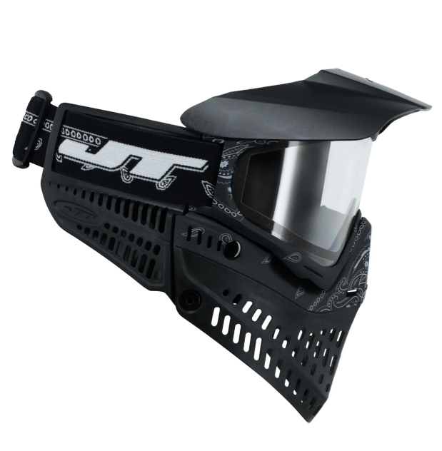 JT Bandana Series Proflex Paintball Mask - Black w/ Clear Thermal Lens - Image 5