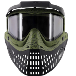 JT Bandana Series Proflex Paintball Mask - Green w/ Clear Thermal Lens