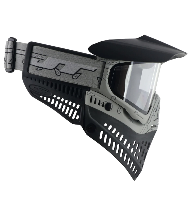 JT Bandana Series Proflex Paintball Mask - Stone Gray w/ Clear Thermal Lens - Image 5