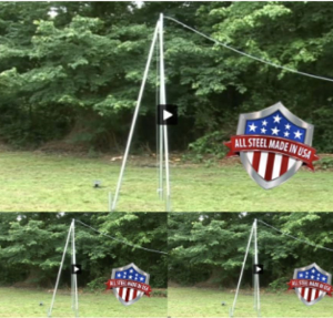 #1 Steel Paintball Pole 12' Semi Permanent Turn Key System