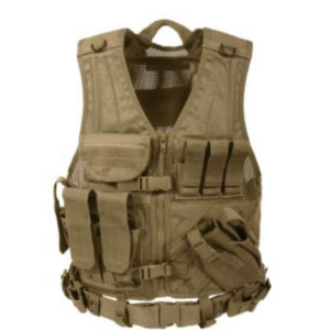 Rothco Cross Draw MOLLE Tactical Vest - Coyote Brown