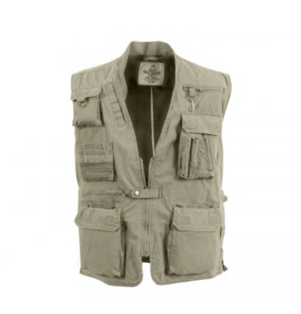 Rothco Deluxe Safari Outback Outdoor Vest - Black - Image 2