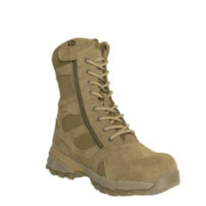 Rothco Forced Entry Composite Toe Coyote Brown Side Zip Tactical Boot - 8 Inch