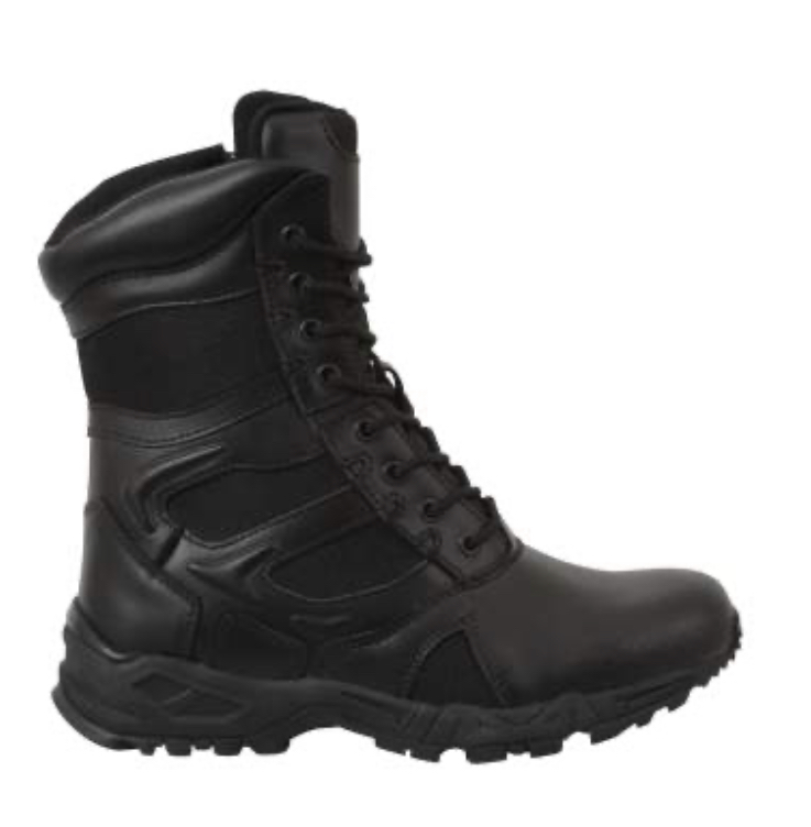 Rothco Forced Entry Deployment 8" Combat Boot With Side Zipper - Black - Image 3
