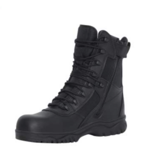 Rothco Forced Entry Black Tactical Boot With Side Zipper & Composite Toe - 8 Inch