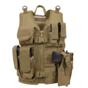 Rothco Kid's Tactical Cross Draw Paintball & Airsoft Vest - Coyote Brown