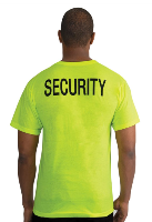 ROTHCO 2-SIDED SECURITY T-SHIRT - SAFETY GREEN - Image 2
