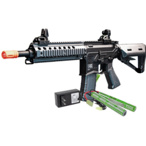 Valken ASL MOD-M AEG Airsoft Gun Battery & Charger Combo - Black/Grey