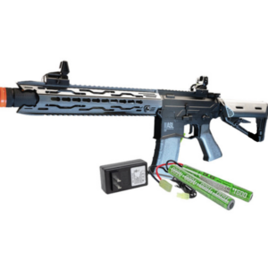 Valken ASL TRG AEG Airsoft Gun Battery and Charger Combo - Black/Grey