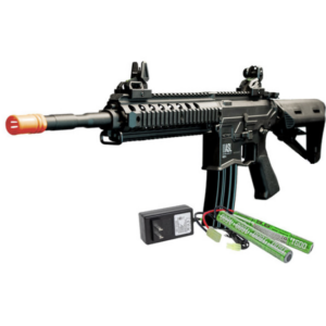 Valken ASL Hi-Velocity MOD-L AEG Airsoft Gun Battery and Charger Combo - Black