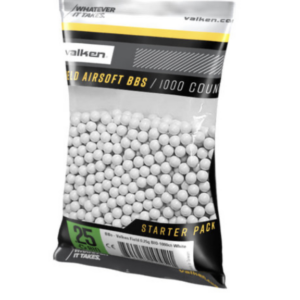 Valken Field 0.25g 1,000ct Biodegradable Airsoft BBs