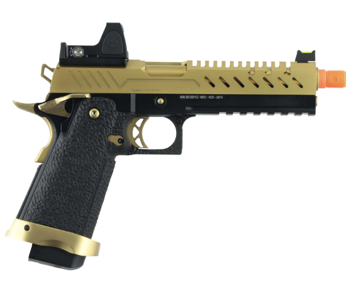 Vorsk Hi-Capa 5.1 Airsoft Pistol Black/Gold + BDS - Image 2