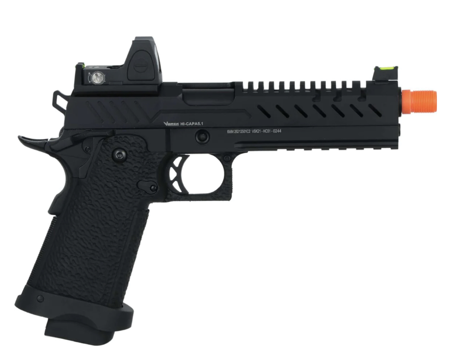 Vorsk Hi-Capa 5.1 Airsoft Pistol GBB Black + BDS - Image 2