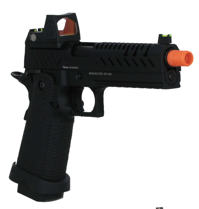 Vorsk Hi-Capa 5.1 Airsoft Pistol GBB Black + BDS - Image 3