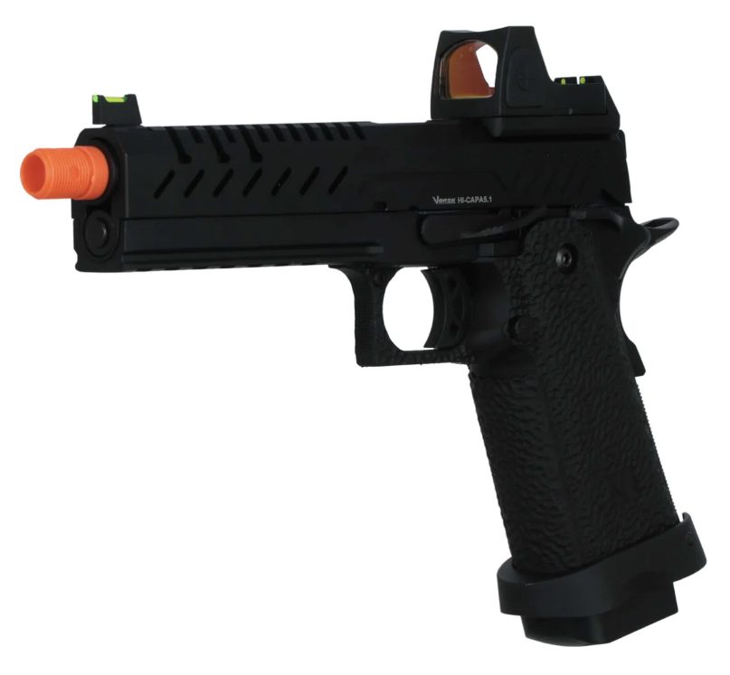 Vorsk Hi-Capa 5.1 Airsoft Pistol GBB Black + BDS - Image 4